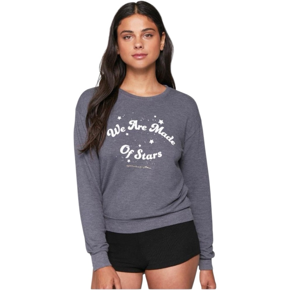Spiritual Gangster Gray 'We Are Made Of Stars' Long Sleeve Tee